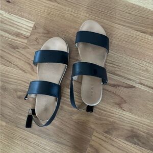 Nisolo Flatform Sandal Black